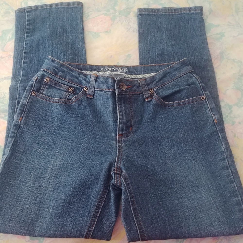 St John's Bay Women's
Straight Leg Blue Jeans